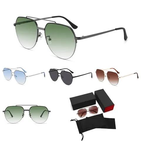 Oversize-Metall-Sonnenbrille