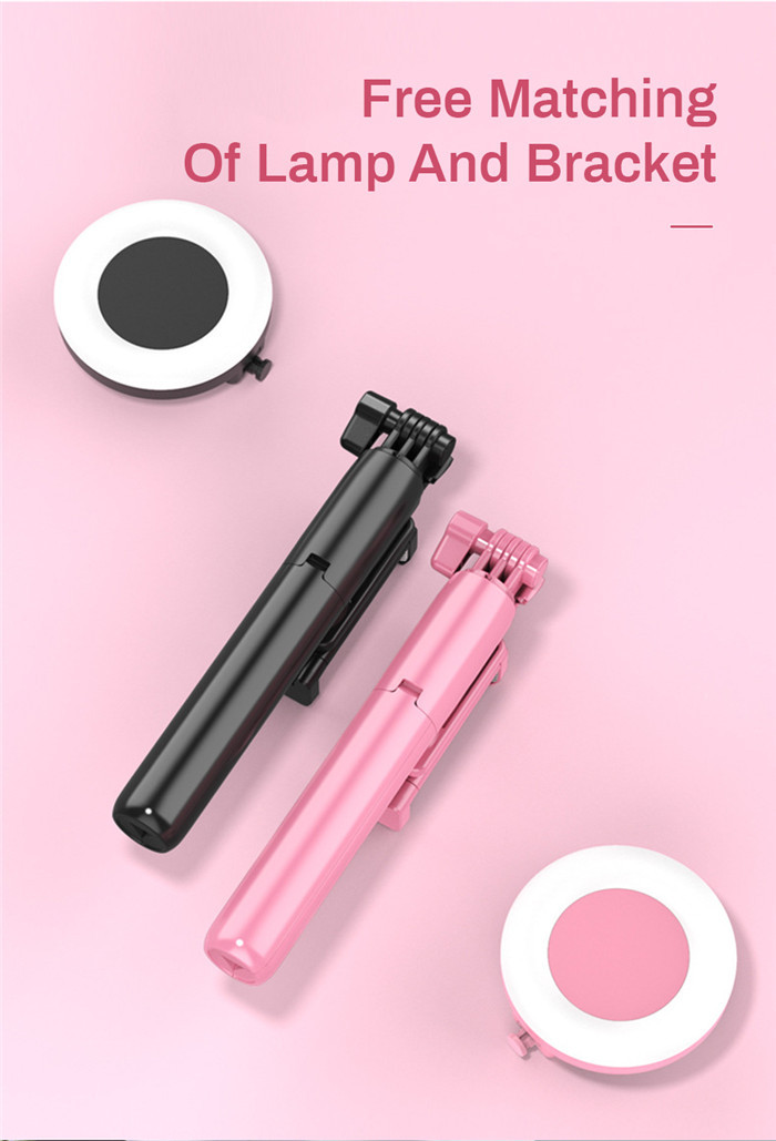 4-in-1 Selfie Stick with LED Ring Light 3