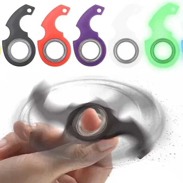 Metal Fidget Spinner Keychain Ring 3