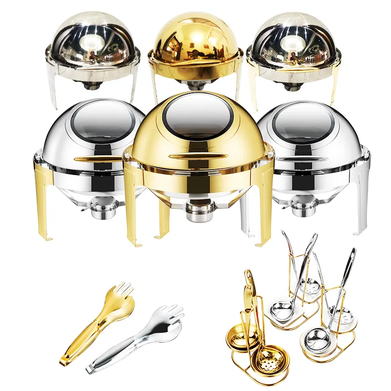 Golden Wedding Chafing Dish Counter Buffet Set 6.0L 2