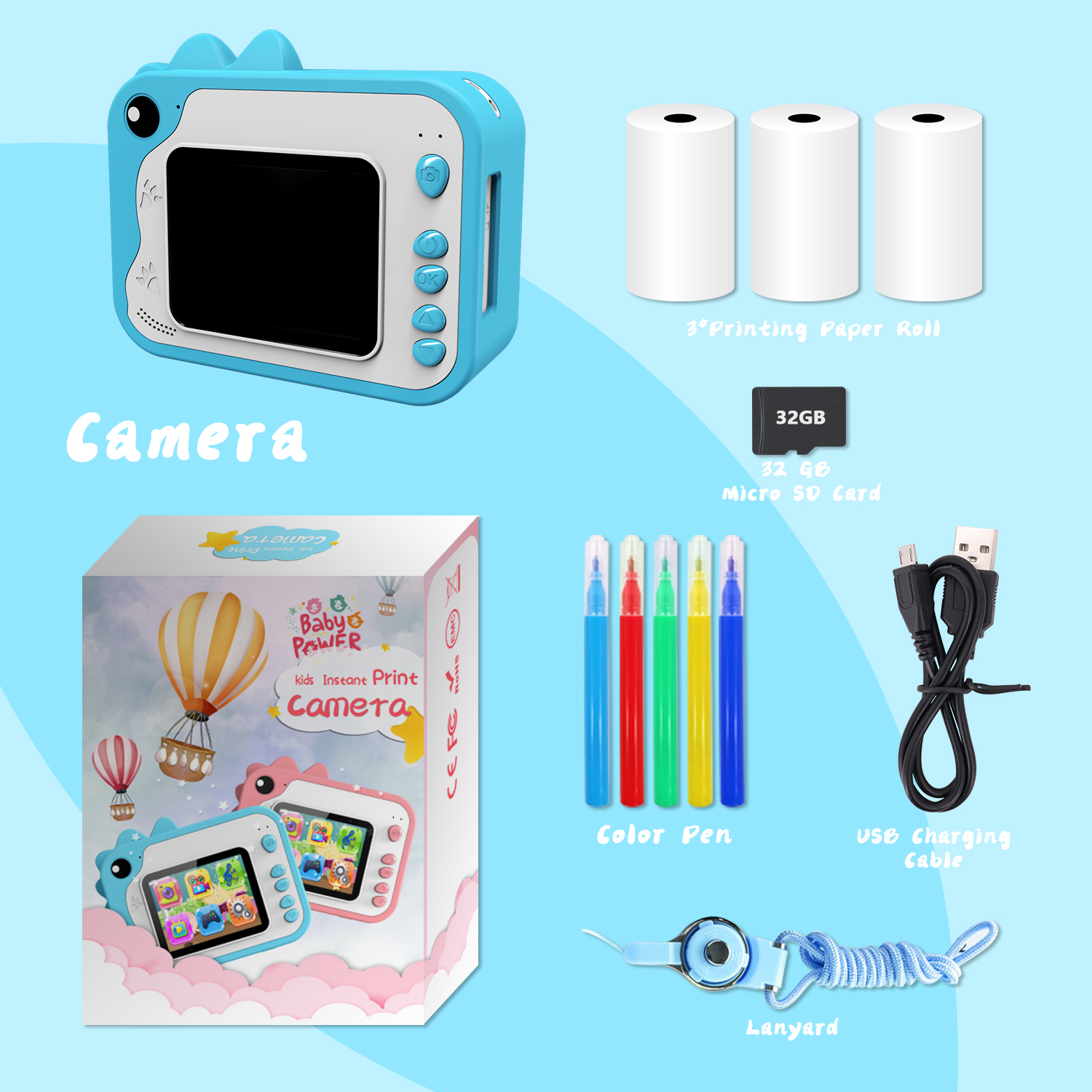 Children Photo With Printer Camera 2.4 IPS LCD 4