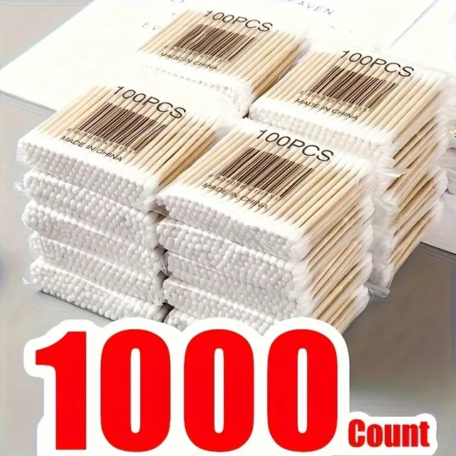 Bamboo Cotton Swabs Double Tip for Makeup 3