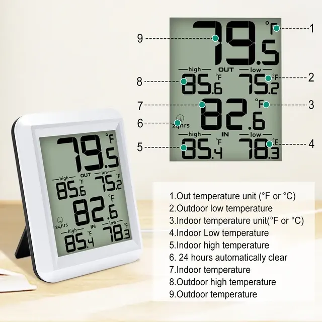 Indoor Outdoor Thermometer 4
