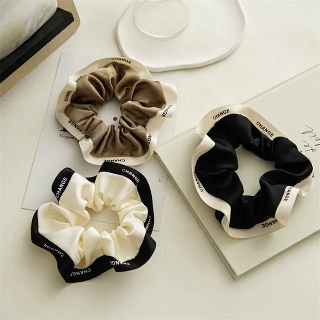 French Elegant Ribbon Hair Scrunchies 2