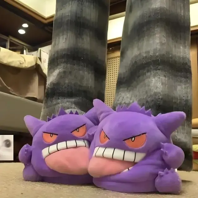 Anime Plush Slippers with Tongue Design 3