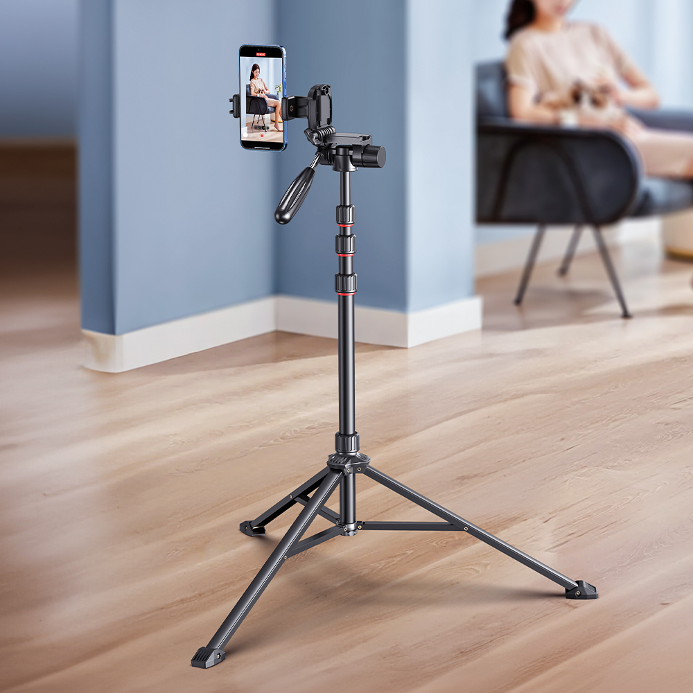 Aluminum Tripod Phone Holder Ring Light 3