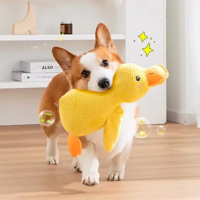Plüsch-Entenspielzeug für Hunde, interaktiv 3