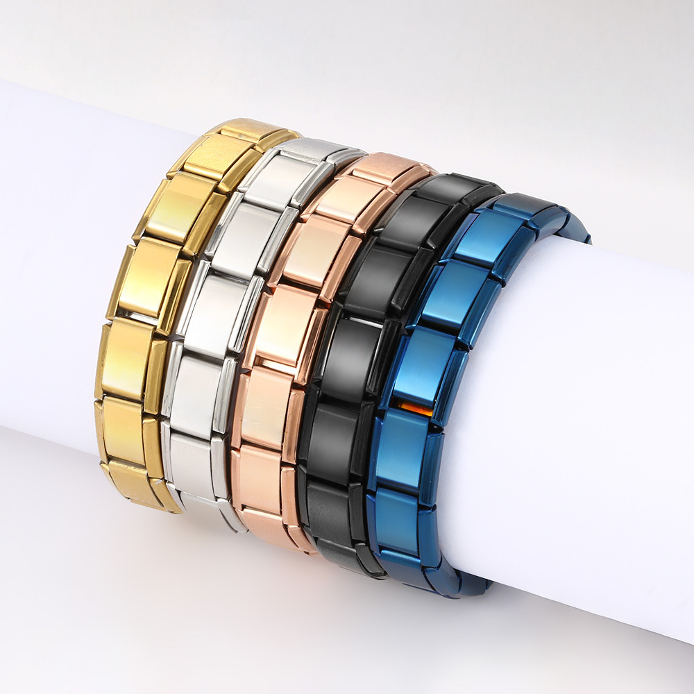 Plain Gold Plated Steel Charm Bangle 3