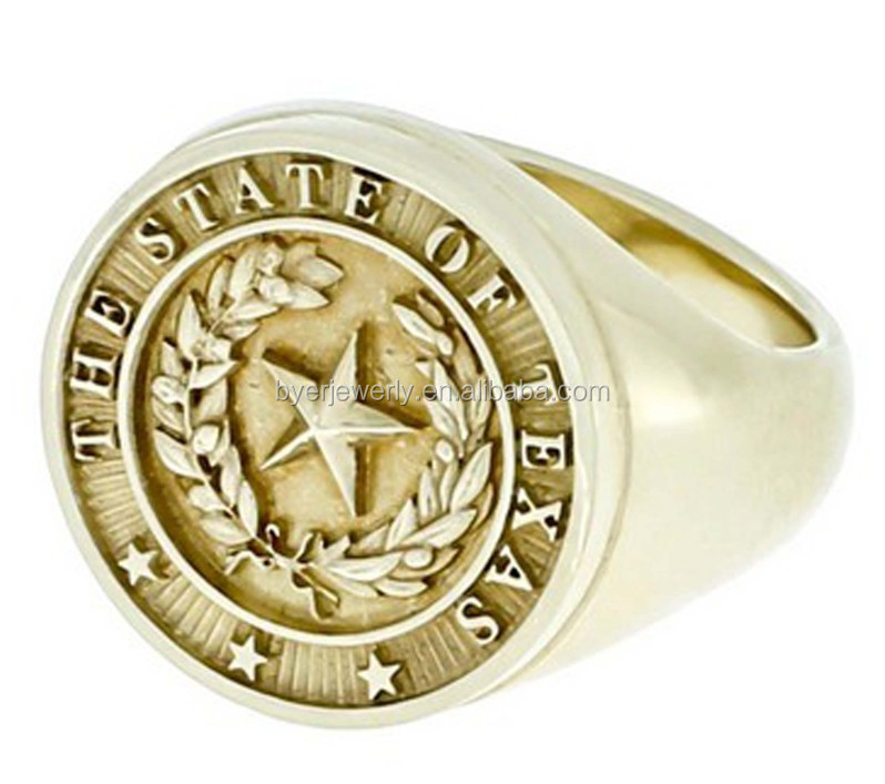 Vintage 10K Gold Men's Enamel Signet Ring 2