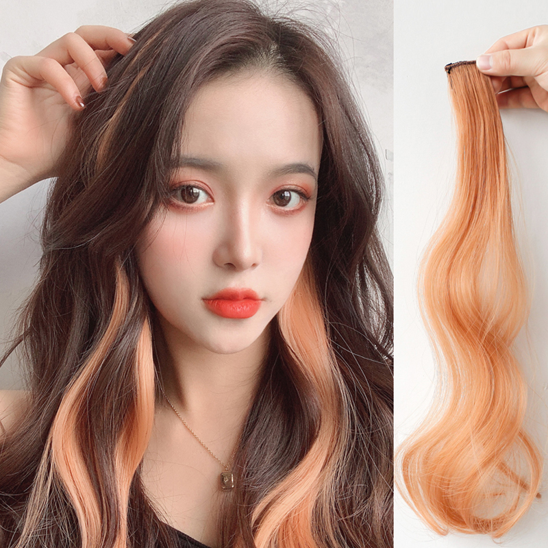 Curly Hair Hanging Ears Extension Highlighting Long Color