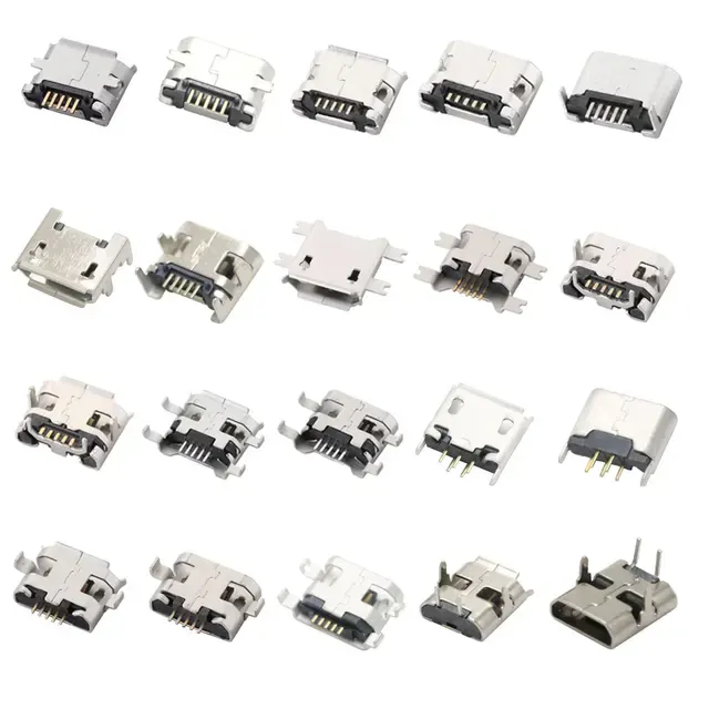 10 Stück Micro-USB 2P 5P Buchse Ladeanschluss Stecker 1