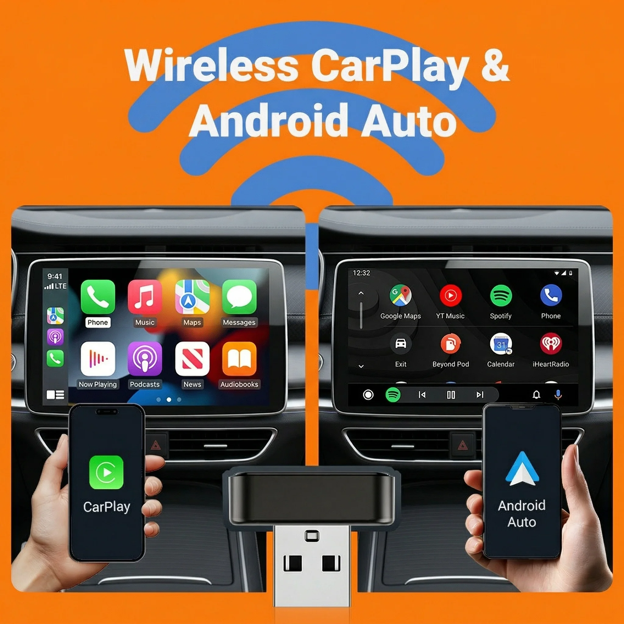 Smart Wireless CarPlay Android Auto Adapter 4