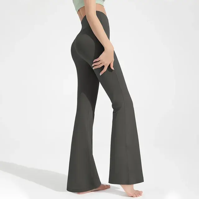Hochgeschnittene Nude Yoga-Micro-Flare-Leggings für Damen 3