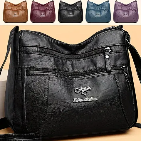 Soft Faux Leather Crossbody Bag