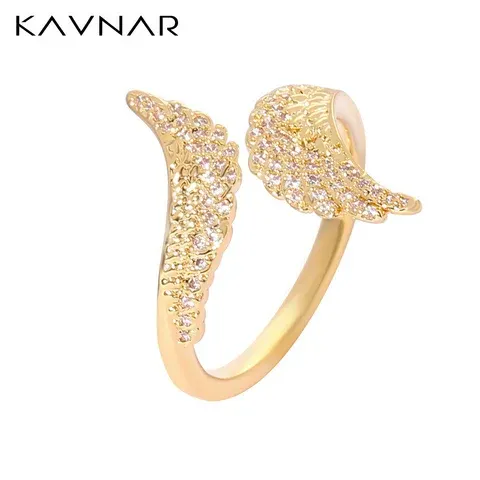 Adjustable Angel Wing Ring for Women