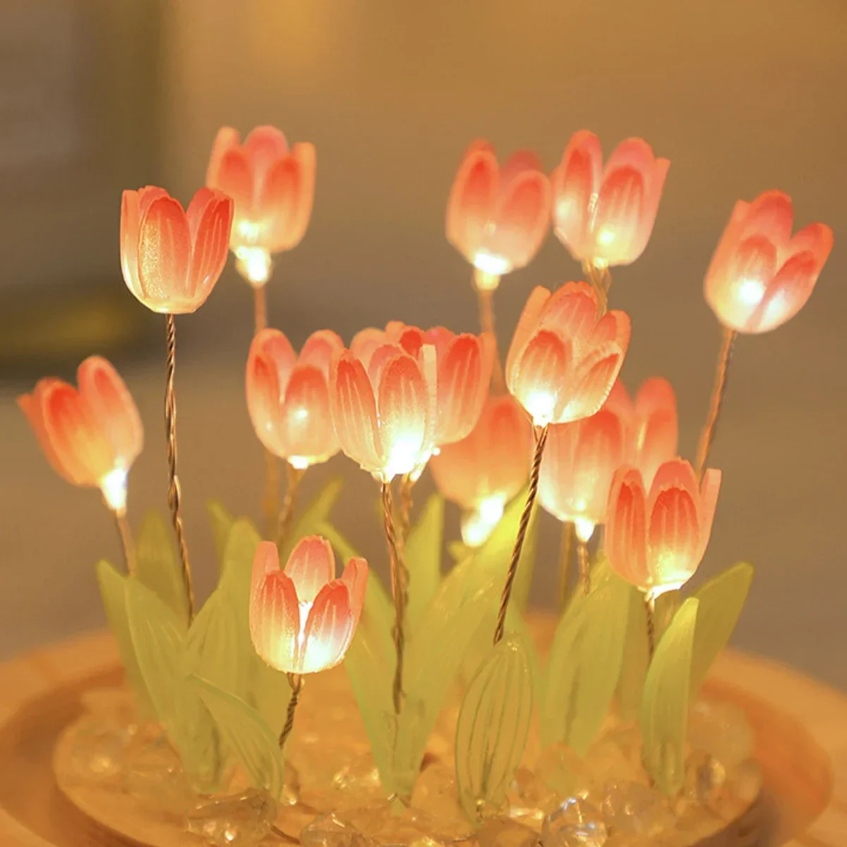 LED DIY Handgemachte Mini Tulpe Nachtlicht Materialien Süße 4