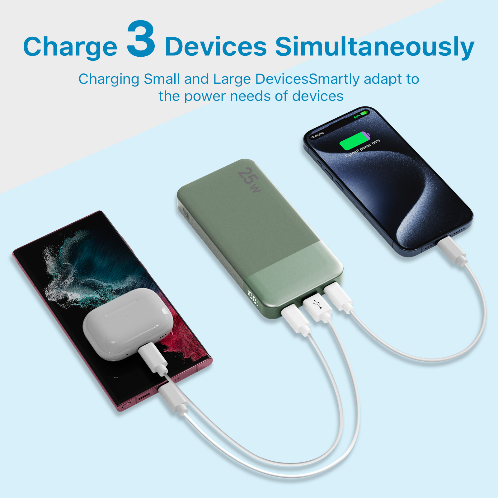 Utra Slim NOBIS Portable 25W 10000mAh 3 Output 4