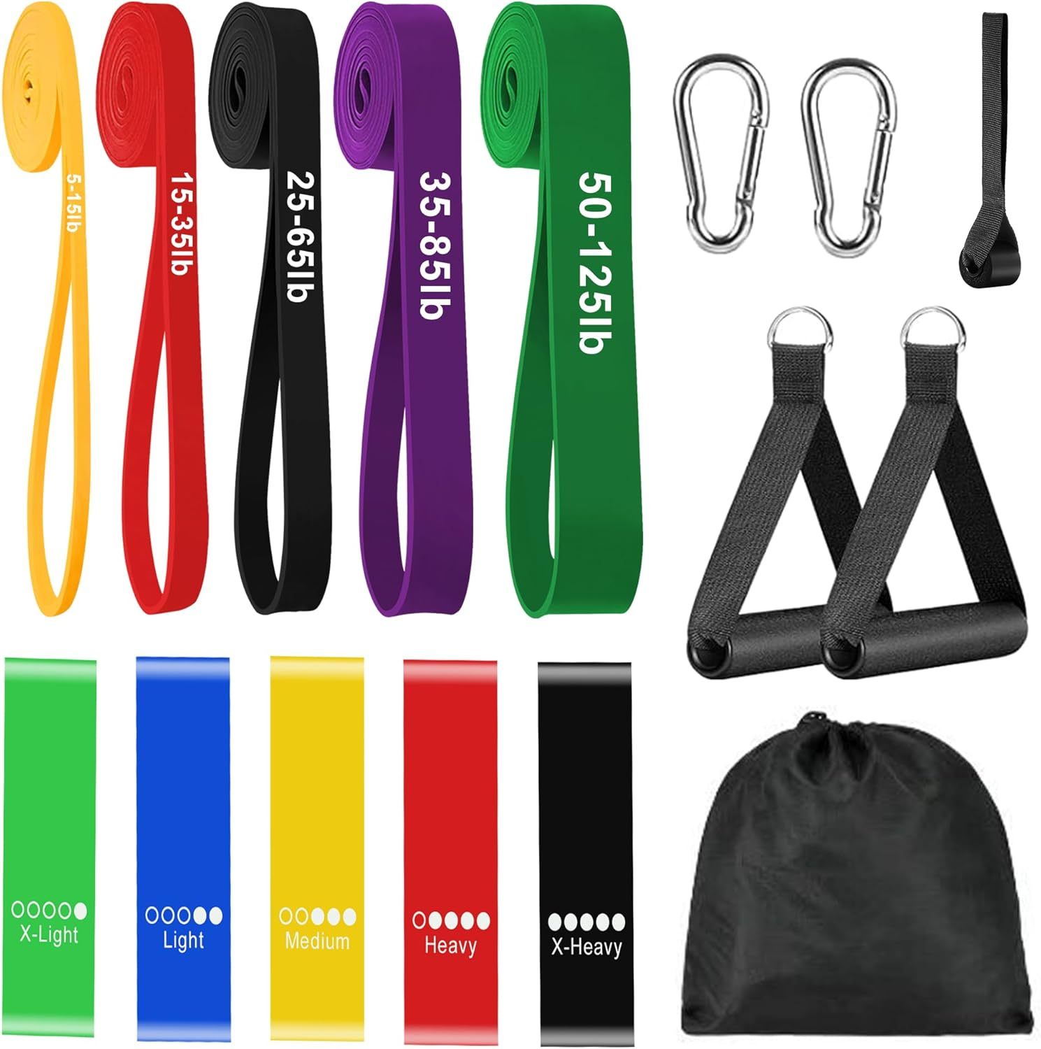 Thin Latex Pilates Loop Bands Set