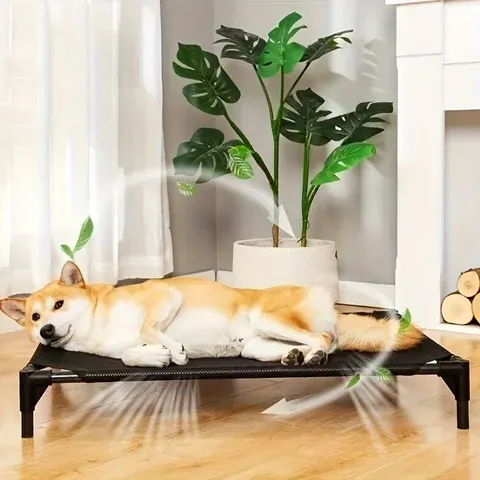 Erhöhtes Hundebett mit Geländer