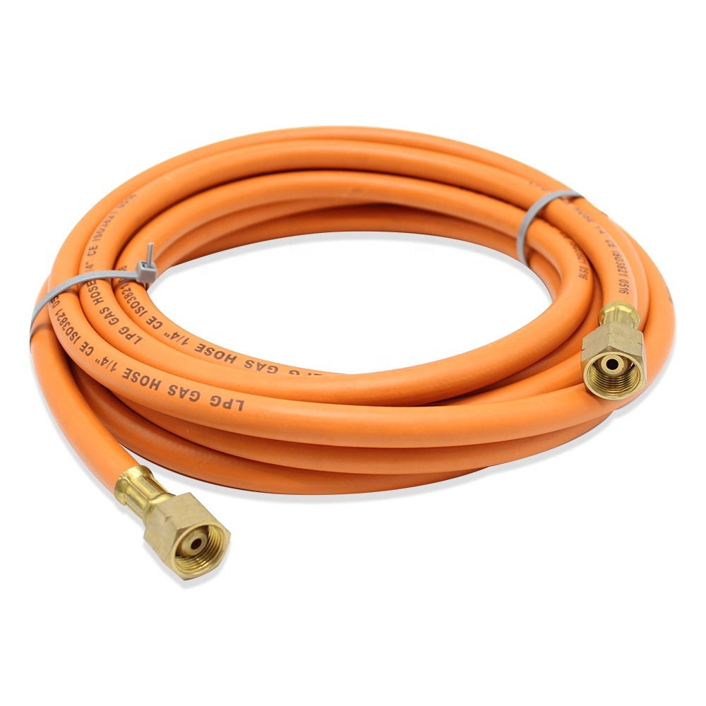 1 4" Inch Flex Butane Braided Rubber Orange