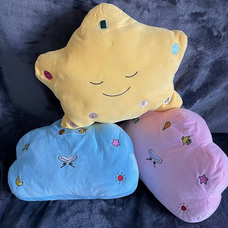 Bunter Kinder-Wolkenkissen mit LED-Licht
