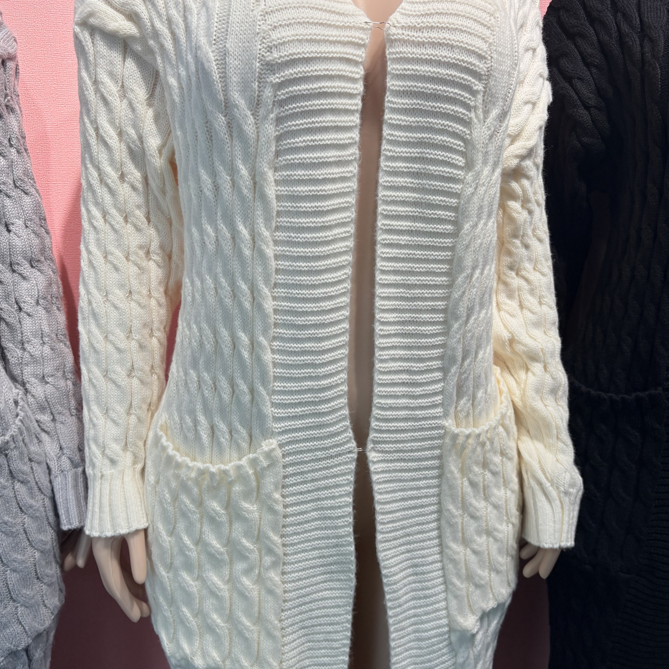 Women's Long Knit Cardigan with Pockets 3