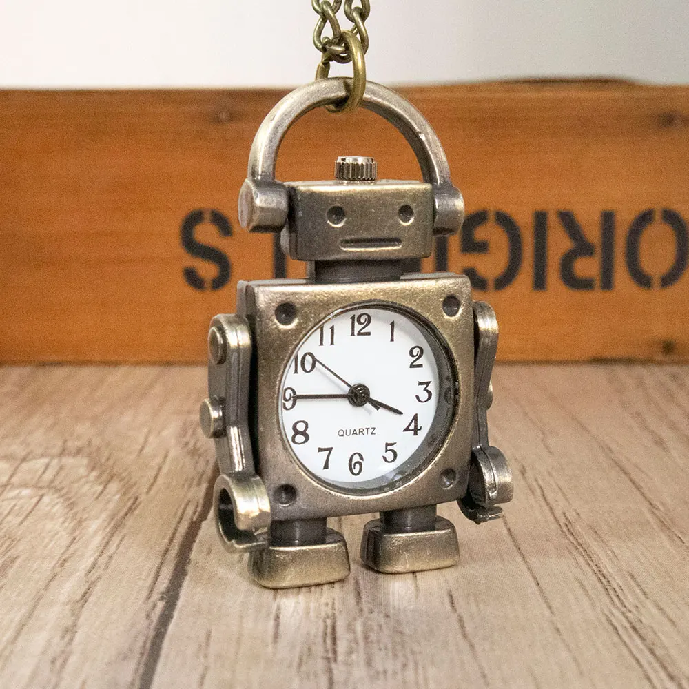 Modische und Coole Roboter-Quarz-Taschenuhr mit Arabischen Ziffern Rundem 3