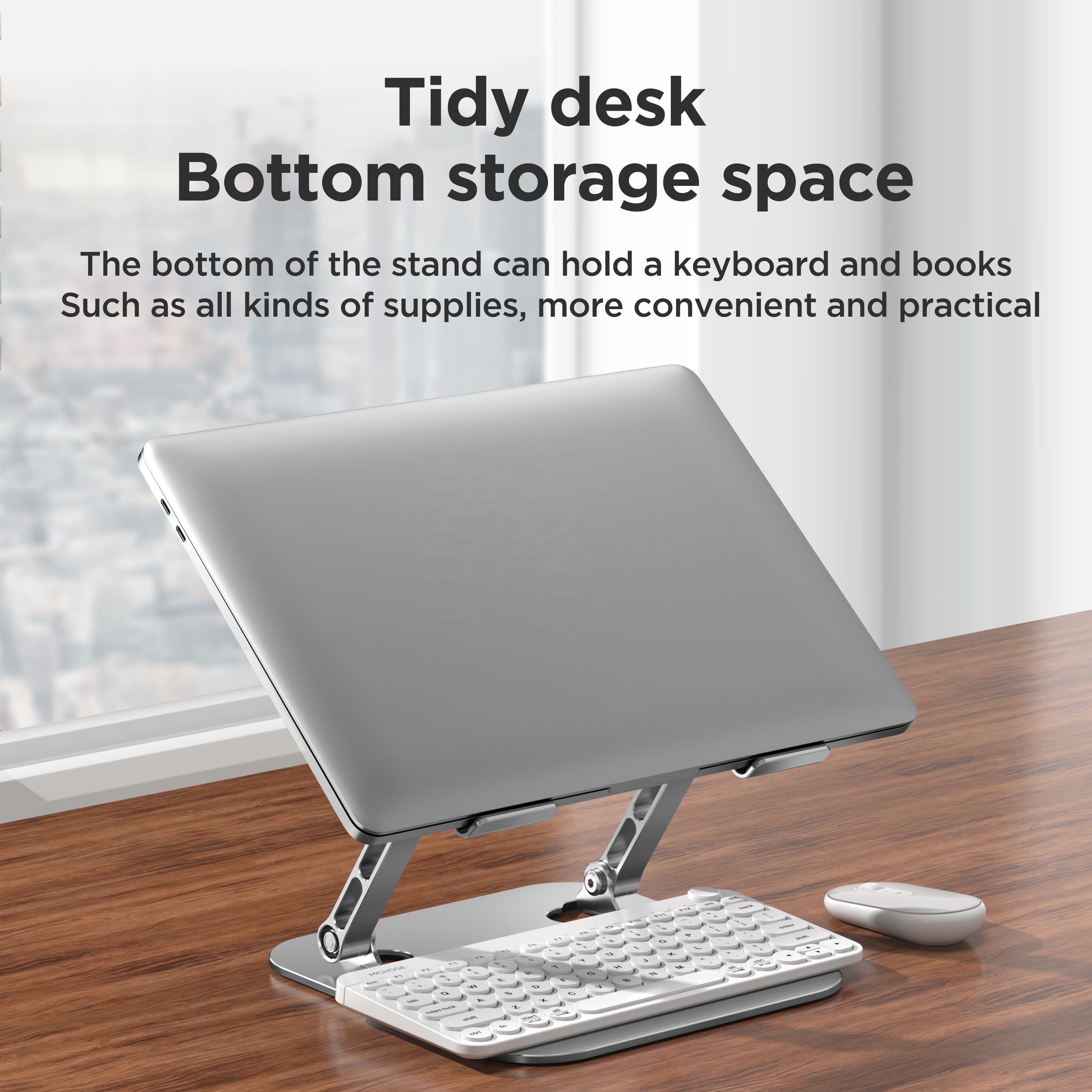 Laptop Stand Foldable Aluminum Alloy Portable Notebook 10-17Inch 4