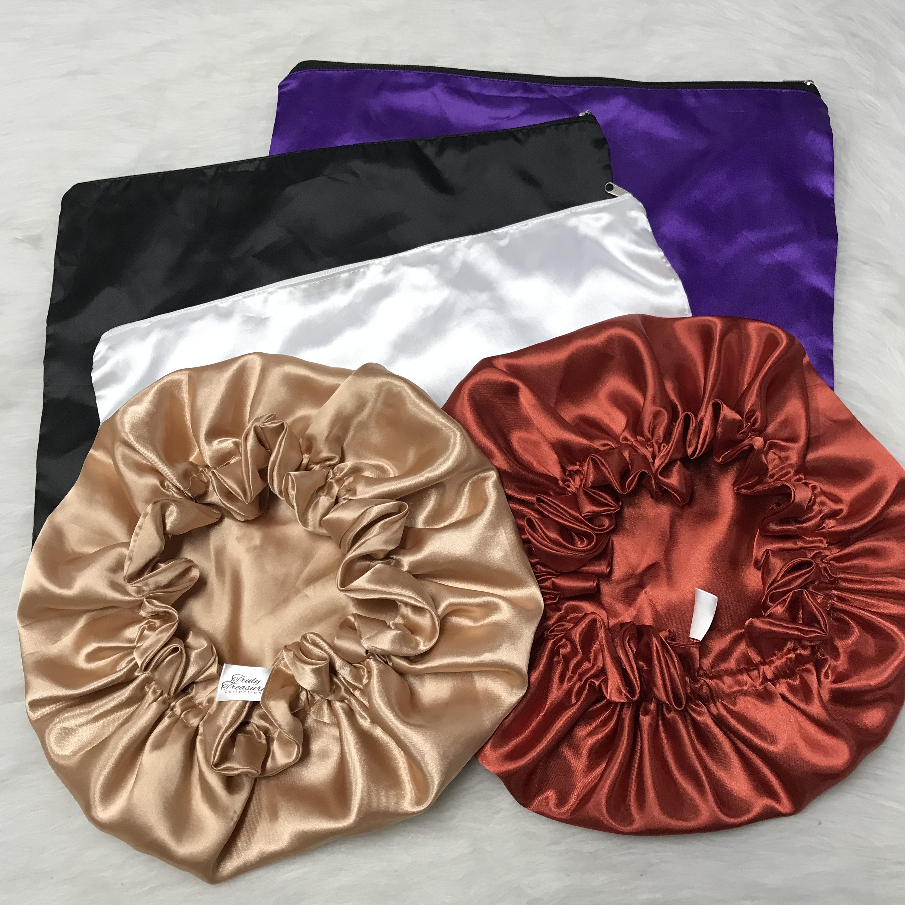 Double-Sided Silk Satin Sleep Bonnet