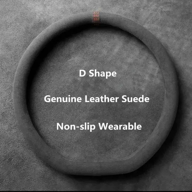 Suede Steering Wheel Cover, Ultra-Thin Non-Slip 4