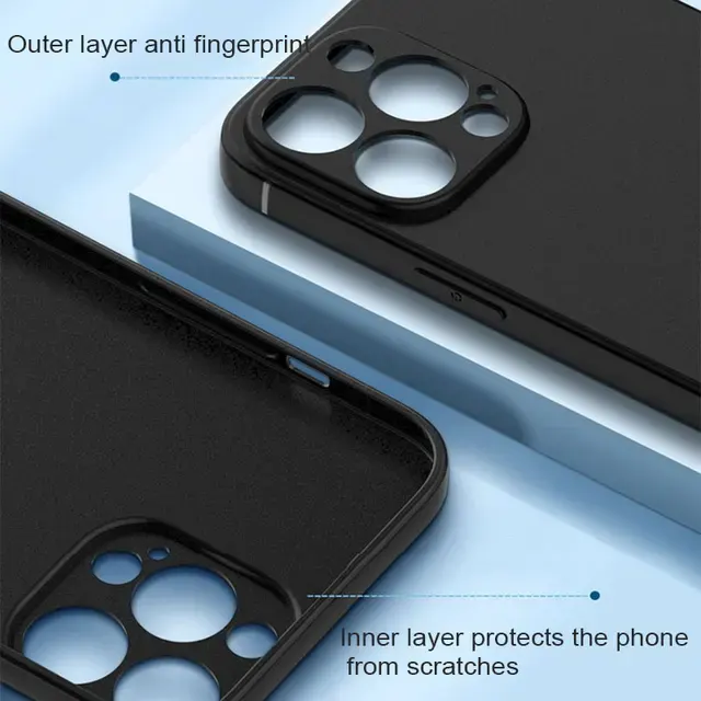 Black Matte Silicone Case for iPhone 3