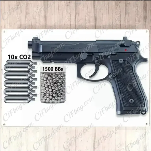 Waterproof Vintage Metal Sign with Gun Design 4