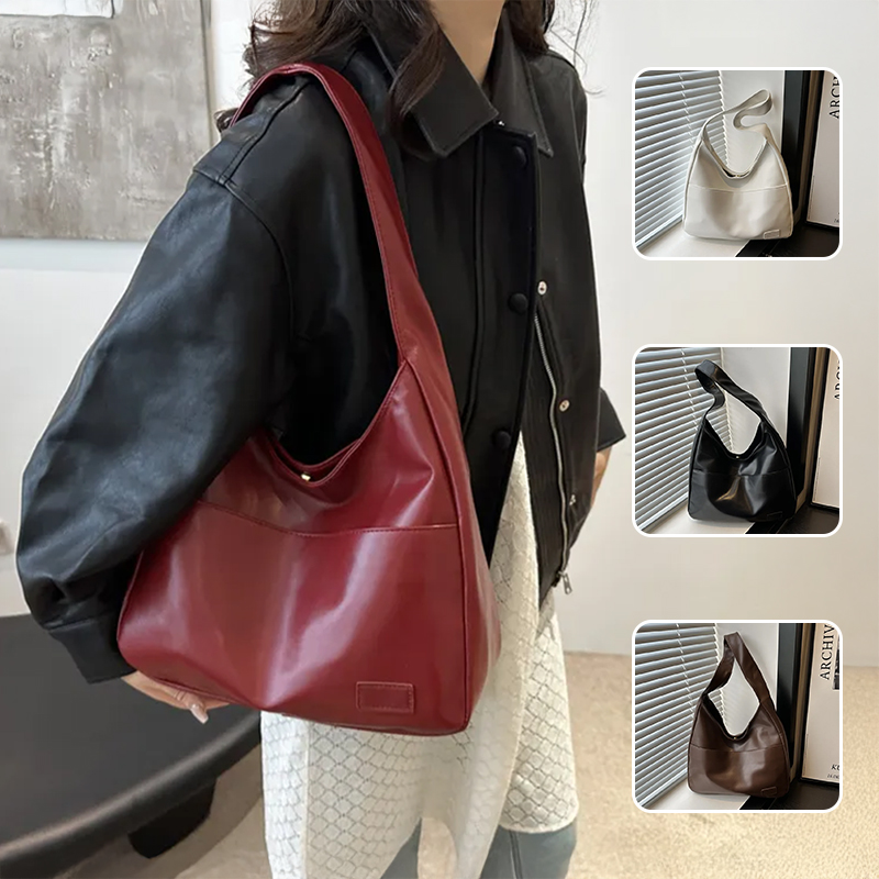 Vintage PU Leather Hobo Bag