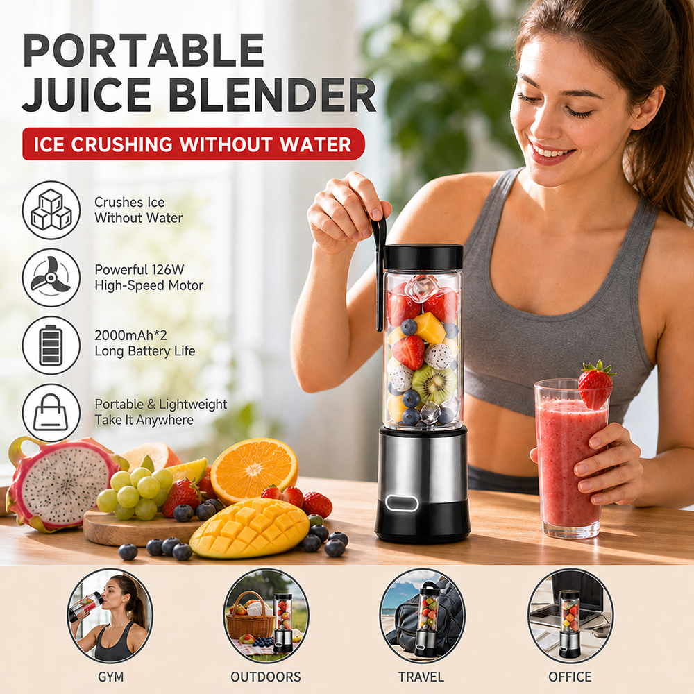 Juicer Blender Portable Fruit Vegetable Extractor USB Rechargeable 3