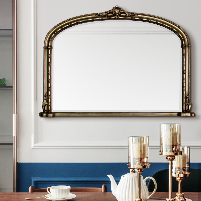 French Baroque Antique Arched Mirror for Wall Decor 4