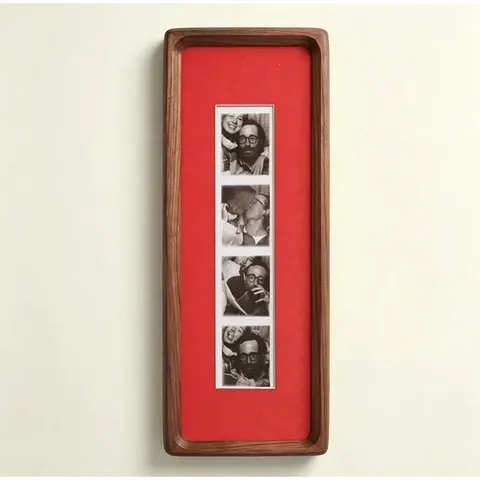 wooden photo frame with key hook