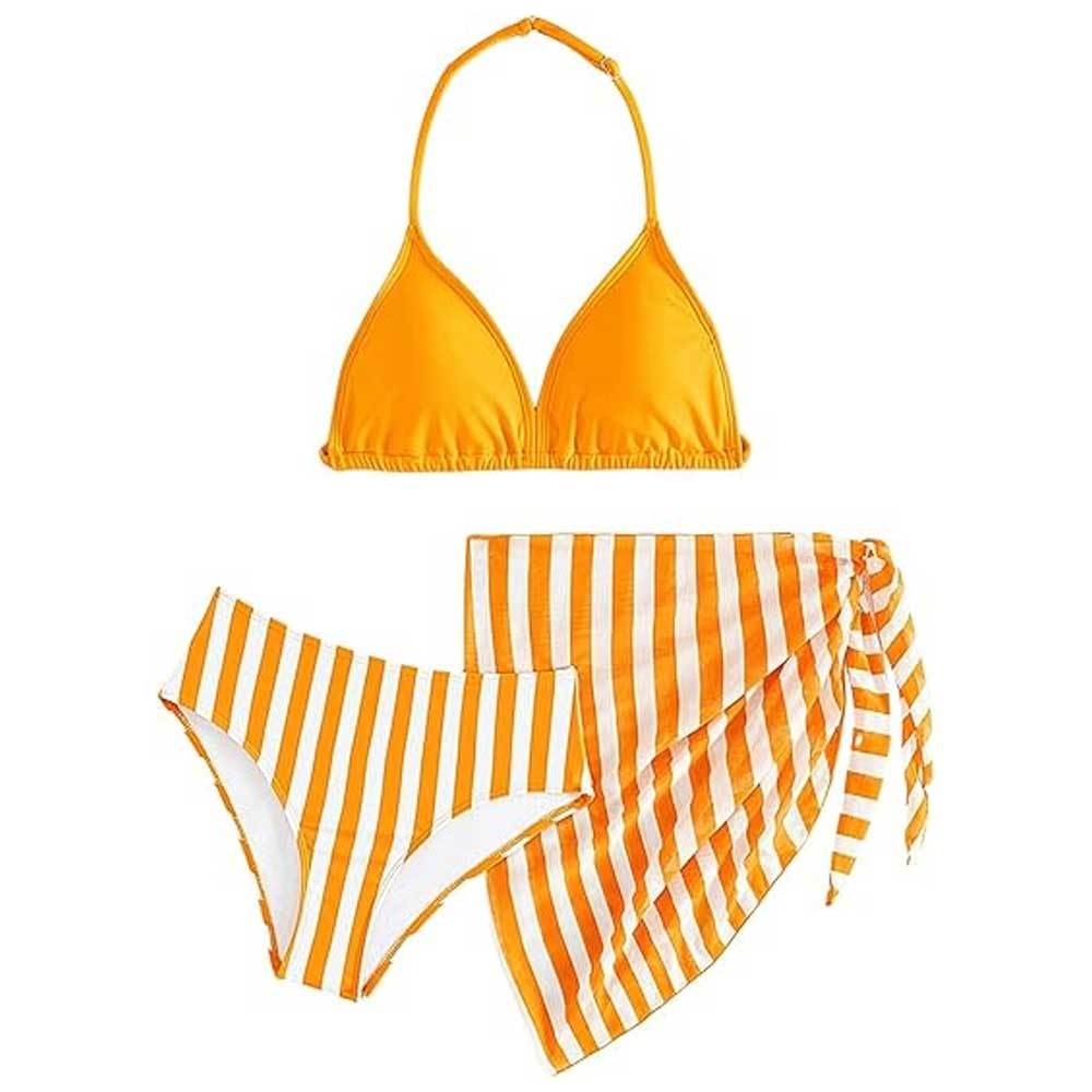 Three-Piece Seamless High-Rise Bikini Set 3