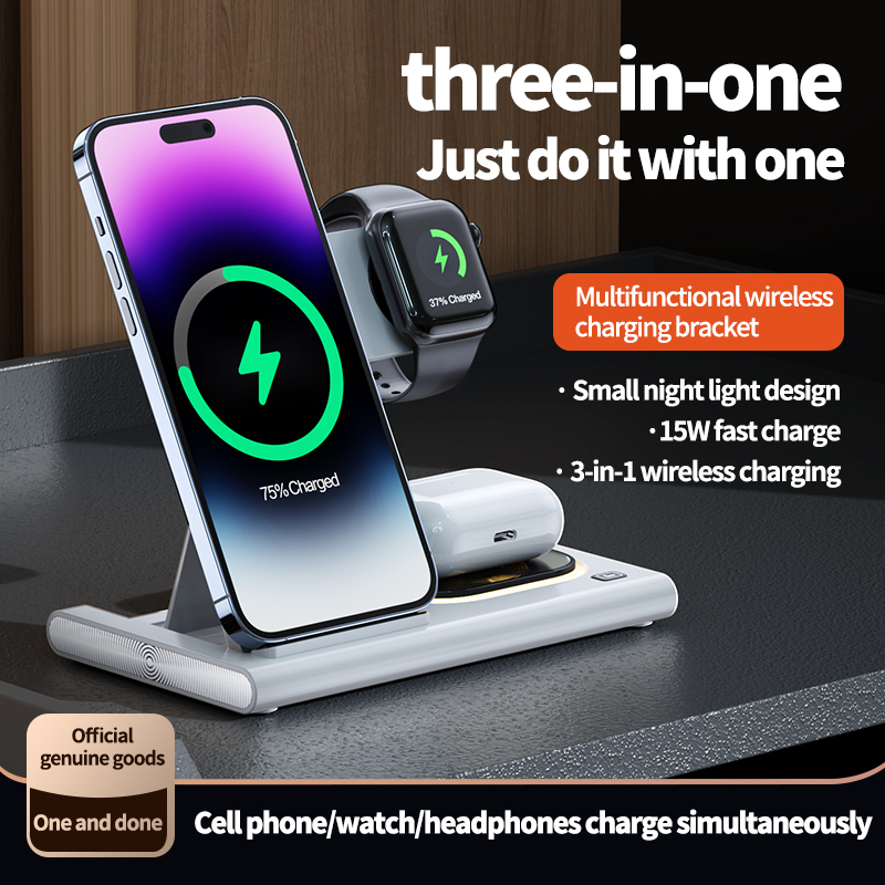 15W Fast Charge 3 in 1 Magnetic Wireless 3
