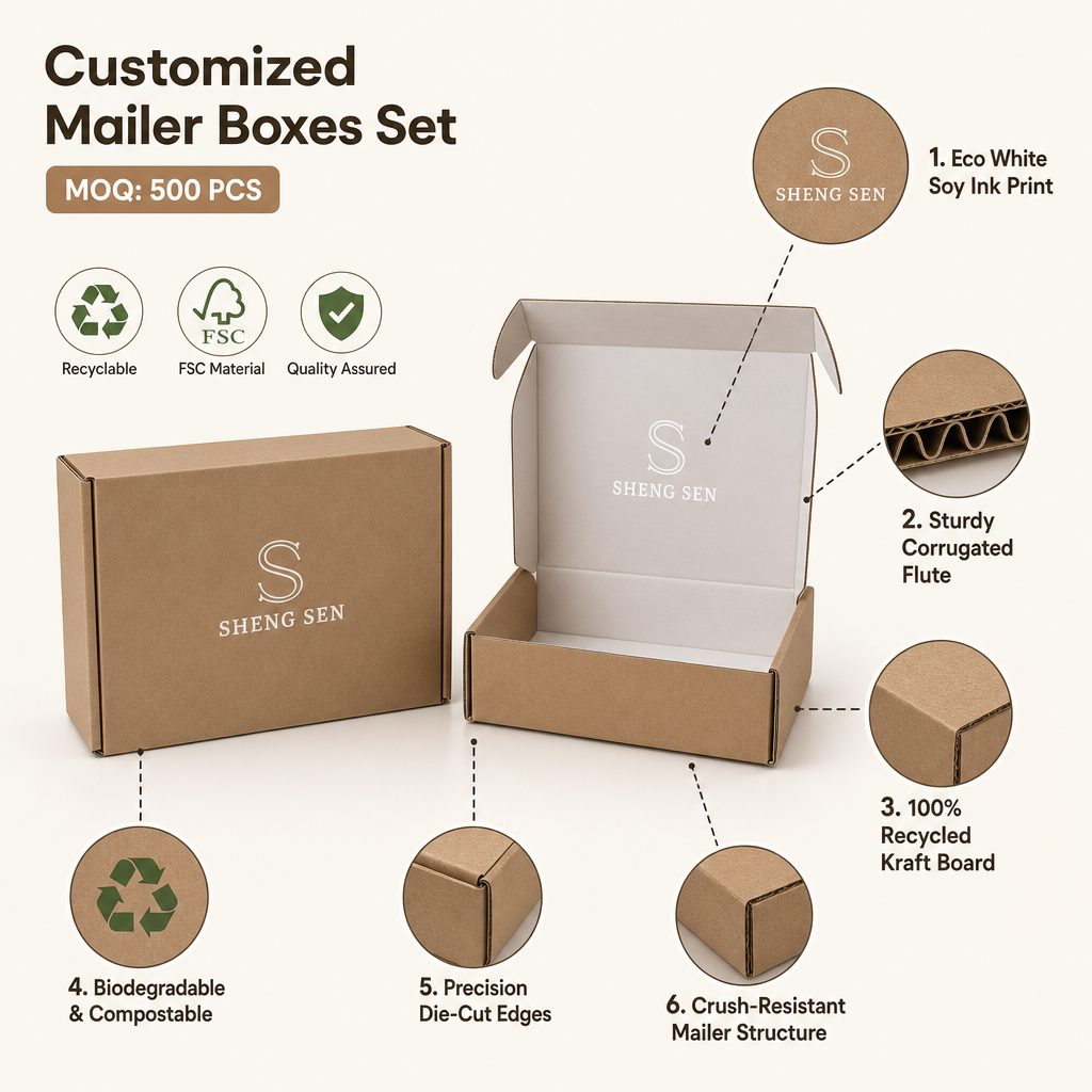 Matte Eco-Friendly Corrugated Mailing Boxes 4