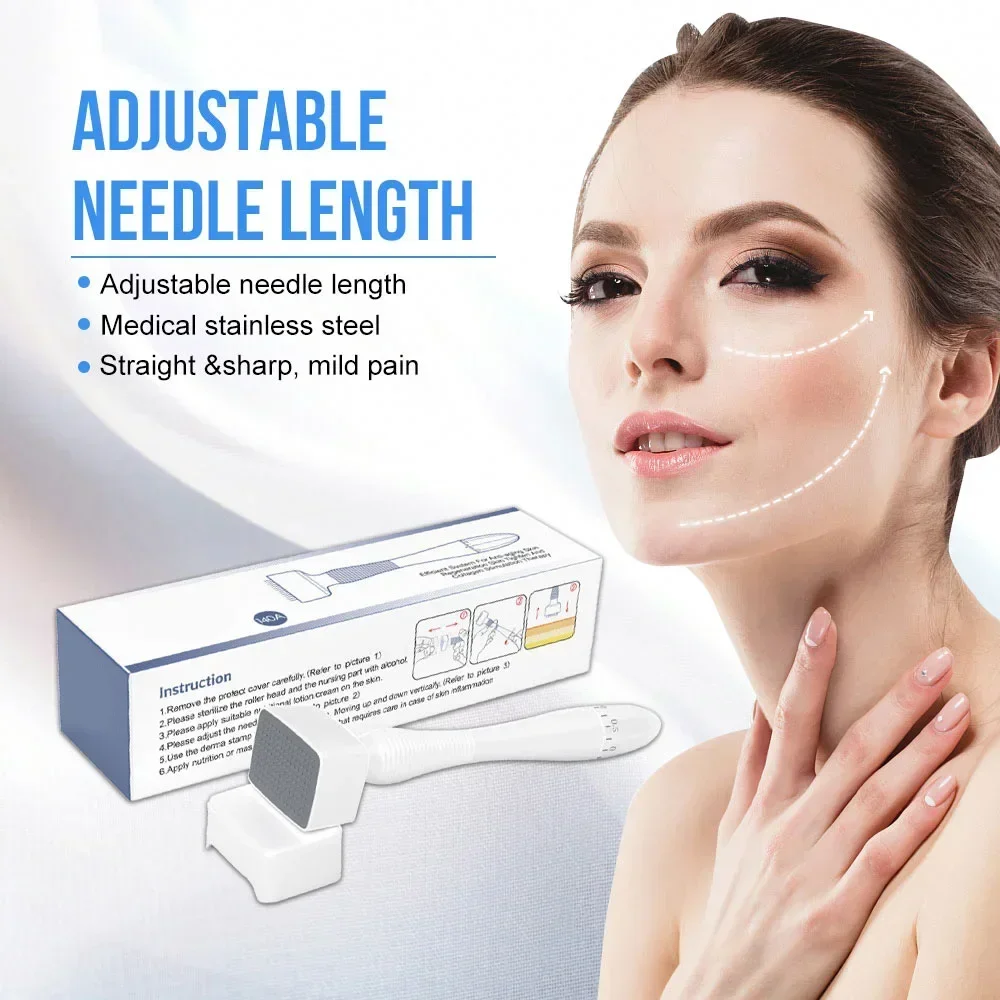 140A Derma Stempel Microneedling Gesichtsroller Massagegerät Einstellbare Titan 2