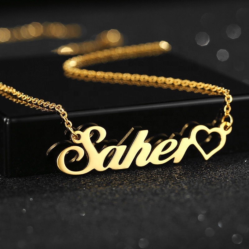 Custom Name Letter Pendant Necklace 4