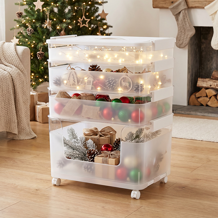 Desk Drawer Organizer Removable Multifunctional Storage Trolley Large-capacity 3