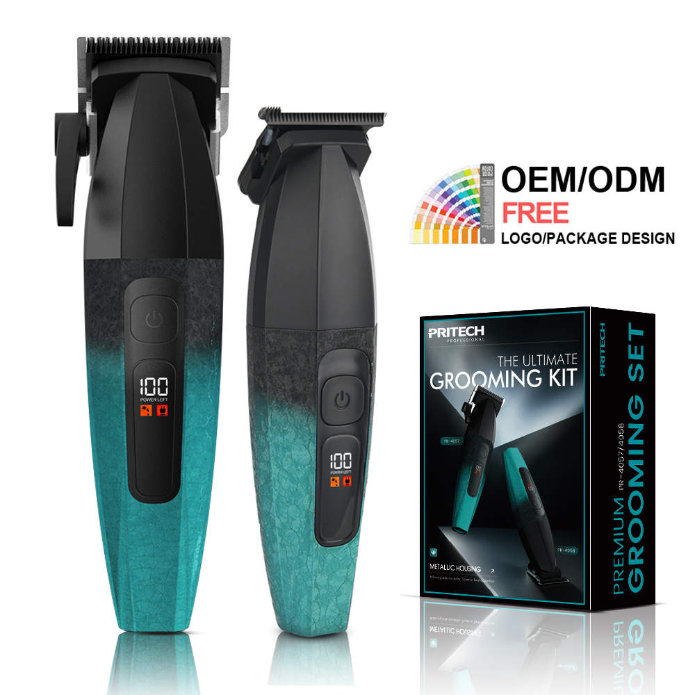 PRITECH Digital Display Cordless Round Hair Cutting Machine