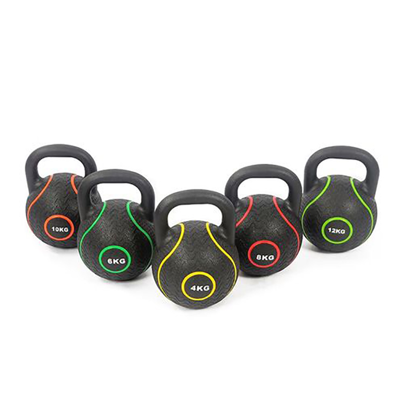 Gummierte Gusseisen-Kettlebell für das Heimstudio