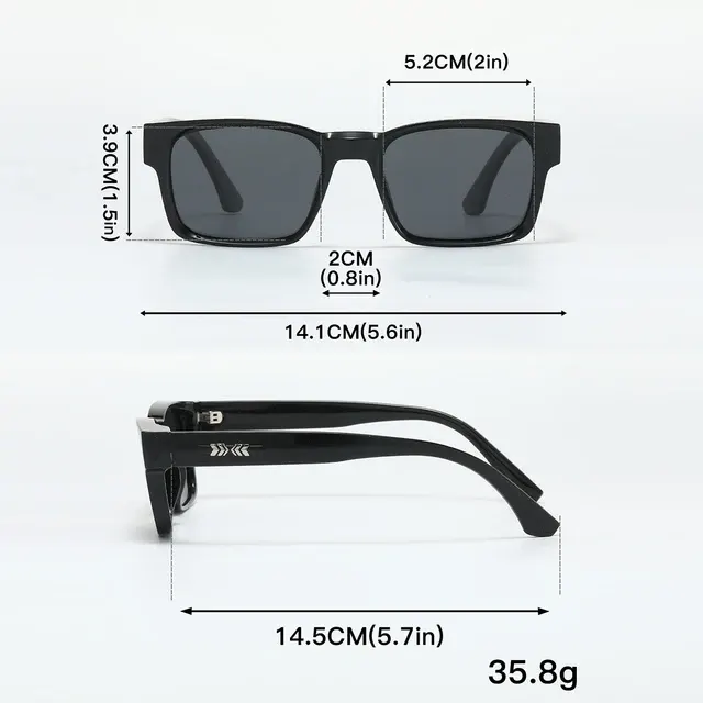 Square Polarized Unisex Metal Core Sunglasses 4