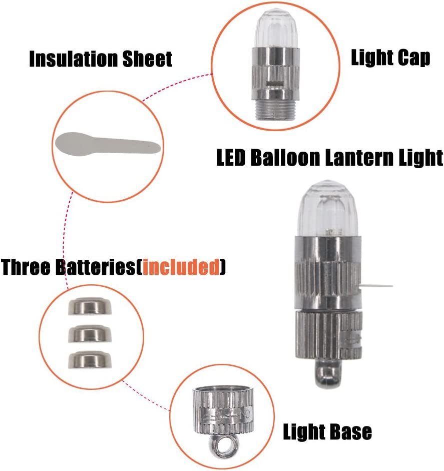 Battery-Powered LED Paper Lantern Warm White RGB 3