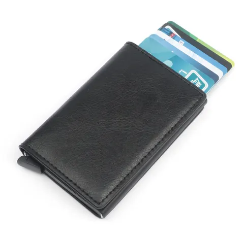 PU Leather RFID Automatic Card Holder