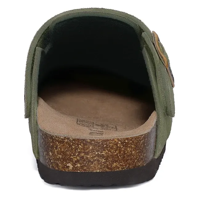 Suede Clogs With Cork Insole 4