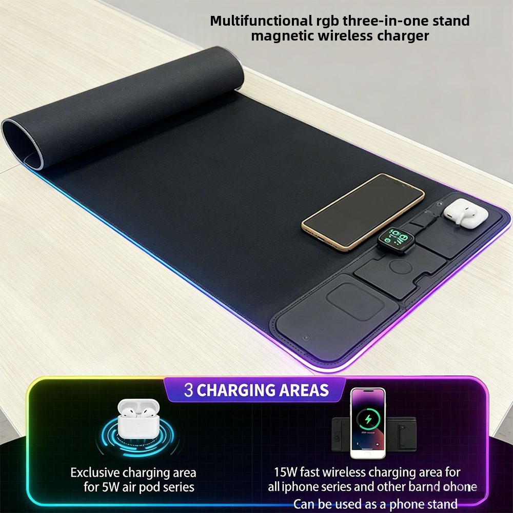 Gaming Mouse Pad with Wireless Charger 4