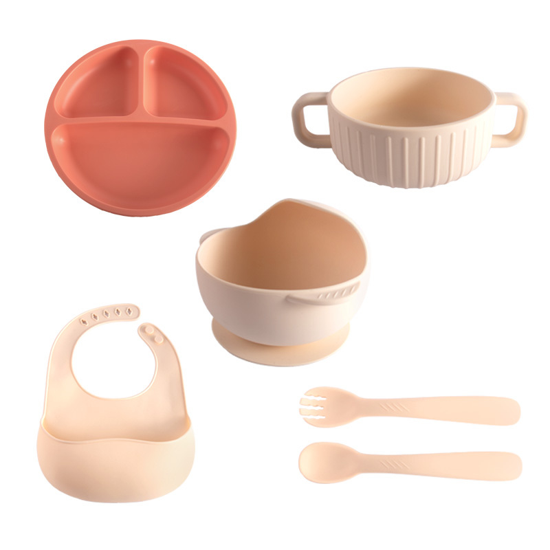 Baby Silicone Feeding BPA Free Set Eco-friendly Kids 3